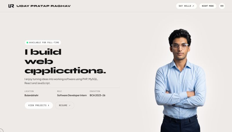 Rebuilding My Portfolio V2: Lessons in Clean UI and Performance