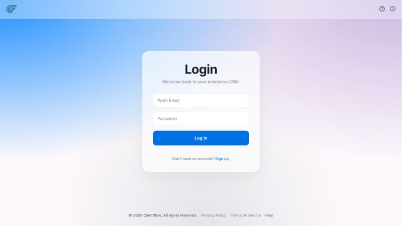 ClientFlow CRM: Managing Leads, Customer Relationships & Follow-ups