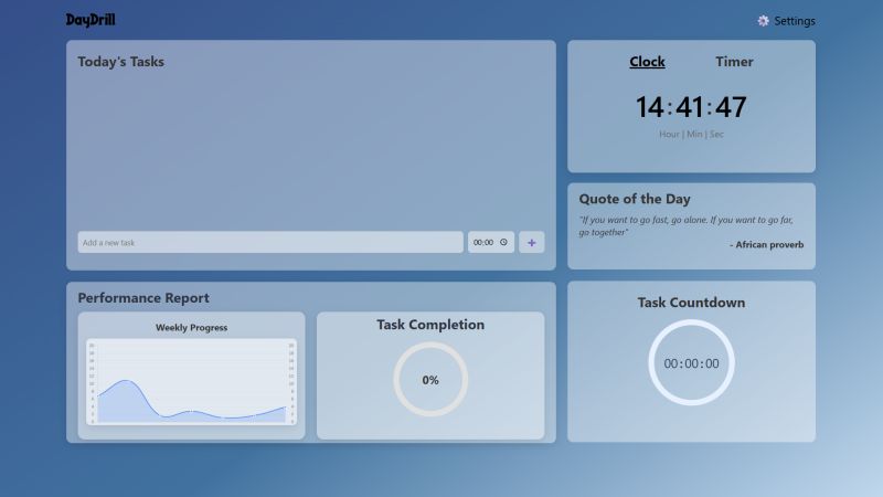 DayDrill Scheduler: A Zero-Framework Vanilla JS Productivity App